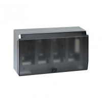 Simon Cima 500 Алюминий Бокс на 4 модуля с крышкой, наружный монтаж, 164х100х284мм, 51040004-033