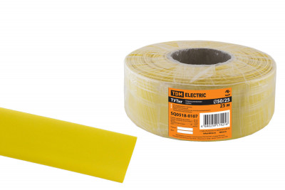 Термоусаживаемая трубка ТУТнг 50/25 желтая (25 м/ролл) TDM Electric, SQ0518-0107