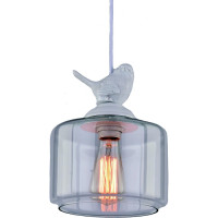 Arte Lamp PASSERO, Подвес, цвет арматуры - белый, цвет плафона/декора - ПРОЗРАЧНЫЙ, 1х40W E27, A8029SP-1WH