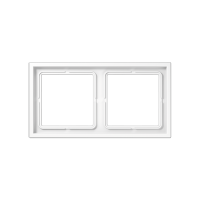 Рамка для вертикальной и горизонтальной установки, 2 поста; термопласт; белый; LS Zero, LSZ982BFWW