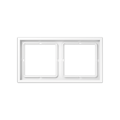 Рамка для вертикальной и горизонтальной установки, 2 поста; термопласт; белый; LS Zero, LSZ982BFWW