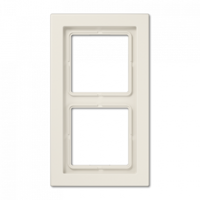 Рамка для вертикальной и горизонтальной установки, 2 поста; дюропласт; слоновая кость; LSDesign, LSD982W