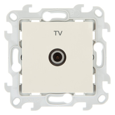 Simon ТВ розетка одиночная, сл кость, 2450477-031