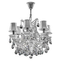 Lightstar 726061 (MD100007-6) Люстра PRINCIA 6х40W E14 БЕЛЫЙ/ПРОЗРАЧНЫЙ (в комплекте)
