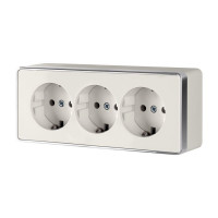 Werkel W5073103/ Розетка тройная с заземлением и шторками Gallant (слоновая кость), a051554