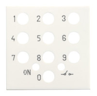 N2253.5 BL - Накладка для механизма выключателя с кодовой панелью, 2-модульная, серия Zenit, цвет альпийский белый