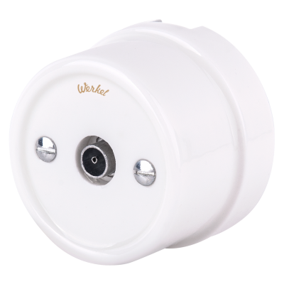 Werkel WL18-02-05/ ТВ розетка (белая) Ретро, a036797