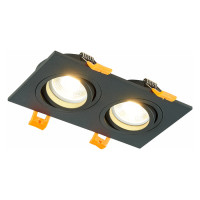 ST LUCE ST251.408.02 Св-к встр. Черный GU10 2*50W  IP20 L170xW92xH27 220V Без ламп