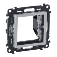 Legrand Valena LIFE.Адаптер для механизмов Mosaic 2-модульных.Алюминий, 752344