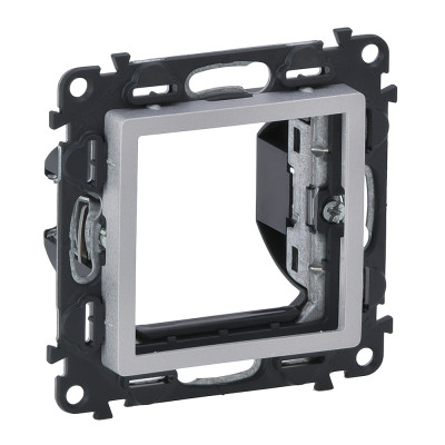 Legrand Valena LIFE.Адаптер для механизмов Mosaic 2-модульных.Алюминий, 752344