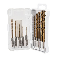 Набор сверл по металлу «Кобальт», 1,5-10 мм, Р6М5К5, шестигранный хвостовик, 10 шт. KRANZ, KR-91-0634-1