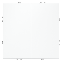 Выключатель встраиваемый VOLTUM S70 двухклавишный 10А, (белый матовый), VLS020102