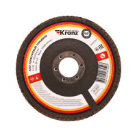 Круг лепестковый торцевой, P120, 125х22,2мм KRANZ, KR-90-0017