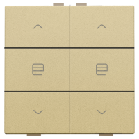 Niko Home Control Золото Кнопка управления двигателем двухканальная, 221-51036