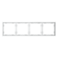 Рамка пластиковая VOLTUM S70 на 4 поста, (белый матовый), VLS100402