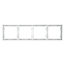 Рамка пластиковая VOLTUM S70 на 4 поста, (белый матовый), VLS100402
