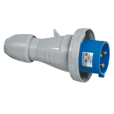 Legrand Прямая вилка - P17 Tempra Pro - IP 66/67 - 200/250 В~ - 16 A - 2К+З, 555324