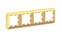 ATN101604 - ATLASDESIGN ANTIQUE 4-постовая РАМКА, универсальная, ЗОЛОТО, Systeme Electric