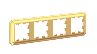 ATN101604 - ATLASDESIGN ANTIQUE 4-постовая РАМКА, универсальная, ЗОЛОТО, Systeme Electric