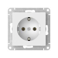 ATN000143S - ATLASDESIGN РОЗЕТКА с заземлением без шторок, 16А, мех., быстрозажим. клем., БЕЛЫЙ, Systeme Electric