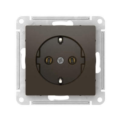 ATN000643S - ATLASDESIGN РОЗЕТКА с заземлением без шторок, 16А, мех., быстрозажим. клем., МОККО, Systeme Electric