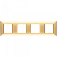 Vimar Накладка для 8 модулей (2+2+2+2) расстояние между центрами 71мм золото блестящее, 14669.24