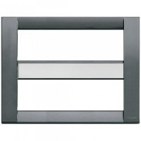 16748.V23 - Vimar Накладка для 12 (6+6) модулей пластик металлик антрацитовый