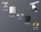 Трековый акцентный светильник однофазный MR16 GU5.3, AMBRELLA LIGHT, XT7402081
