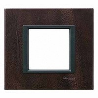 MGU68.002.7P2 - UNICA CLASS РАМКА 1-постовая, ТЕМНАЯ КОЖА