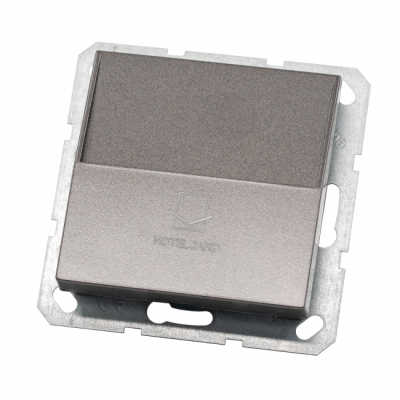 Выключатель Отельный карточный  с декоративной накладкой 10А, 250В, цвет мокко, G6209Z, Jasmart