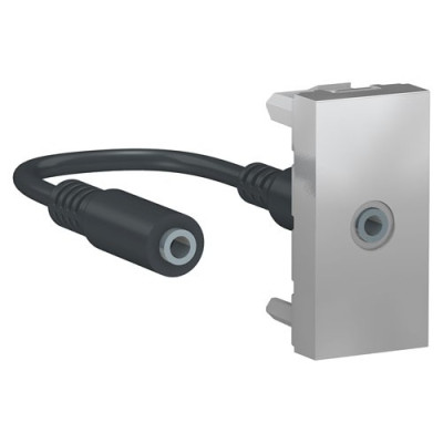 NU343330 - Unica modular розетка minijack, 1 модуль, алюминий
