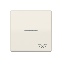 Клавиша для выключателя с окошком для подсветки и символом "свет"; слоновая кость, AS591KO5L