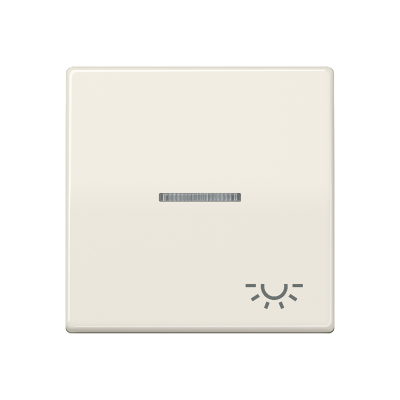 Клавиша для выключателя с окошком для подсветки и символом "свет"; слоновая кость, AS591KO5L