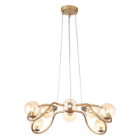 ST LUCE SL1502.203.08 Светильник подвесной ST-Luce Золотистый/Янтарный G9 8*5W