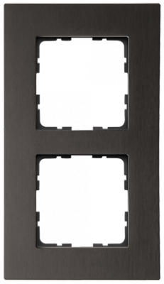 Рамка 2-постовая, алюминий Brown, G1002AZ, Jasmart Electric