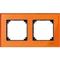 M-Elegance Рамка 2-ная, стекло кальцит