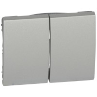 Legrand Лицевая панель - Galea Life - двойная - Aluminium, 771312