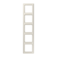 Рамка 5-кратная для вертикальной и горизонтальной установки; термопласт, слоновая кость, AS585BF
