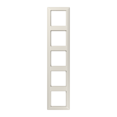 Рамка 5-кратная для вертикальной и горизонтальной установки; термопласт, слоновая кость, AS585BF