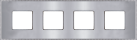 FD01434CBCB Fede Belle Epoque Metal Рамка 4-ная, Bright Chrome+Bright Chrome