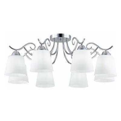 Evoluce SLE103902-08 Светильник потолочный Хром/Белый E27 8*60W