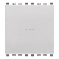 Vimar Переключатель с 4-мя контактами ( инвертор ) 1P осевой 16AX 2M, серебро матовое, 20113.2.N