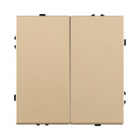 Выключатель кнопочный 2-клавишный 10А/250В, золотой Kollinger Eclipse EC-025GD