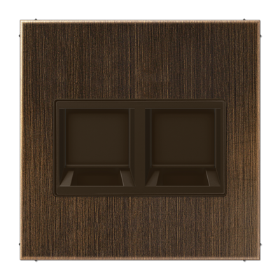 Плата (фиксация защёлкиванием) для одного модуля; металл; латунь Antik, ME1969-2WEAT