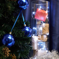 Гирлянда линейная Роса,  50LED 5000К, 5м, IP20 USB, прозрачный шнур, CL575, Feron 48184