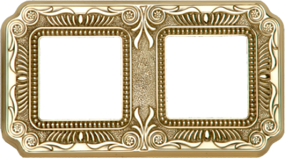 FD01362OB Fede Firenze Рамка 2-ная, Bright Gold