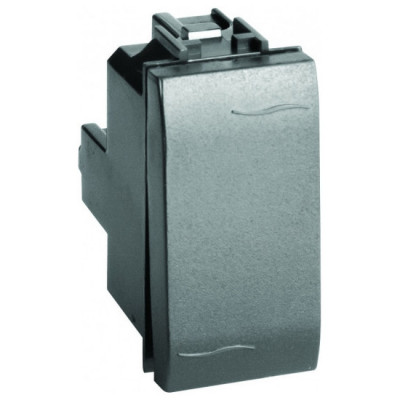 ДКС Выключатель, черный, 1мод., 77001N