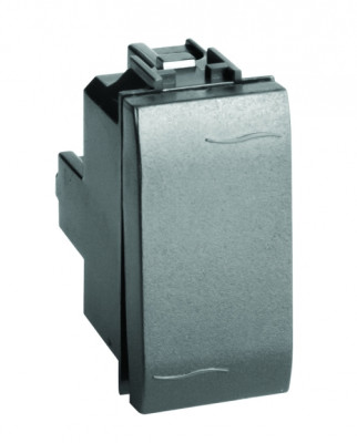 ДКС Выключатель, черный, 1мод., 77001N