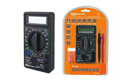 Мультиметр цифровой серия "МастерЭлектрик" М-838 TDM Electric, SQ1005-0003