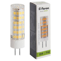 Лампа светодиодная, (7W) 230V G4 4000K JCD, LB-433, Feron 25864